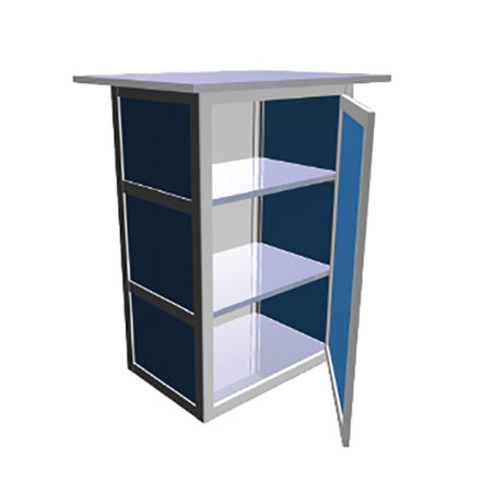 Modular Counter 31- with 2 shelves and door