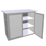 Modular Counter 31- with 2 shelves and doors