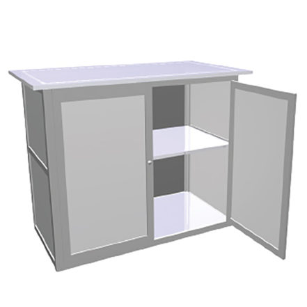 Modular Counter 31- with 1 shelf and doors
