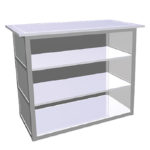 Modular Counter 31- with 2 shelves