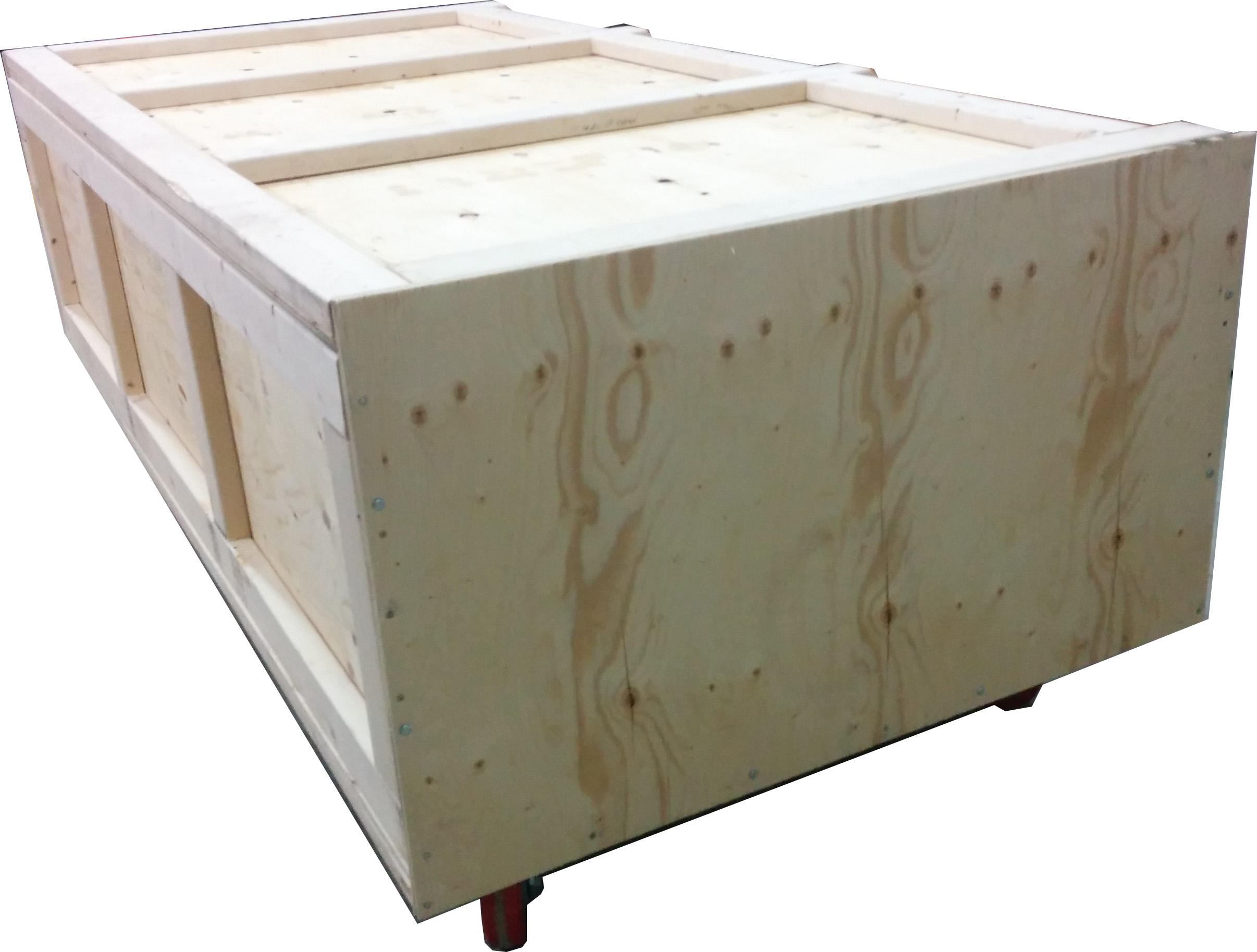 Stunning Wooden Crate With Removable Top And Wheels image