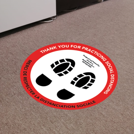 Social Distancing Carpet Sticker, SD Carpet Stickers