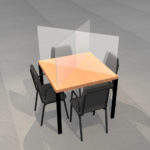 Acrylic Protective Screens-TableTop-48×23 with center slot